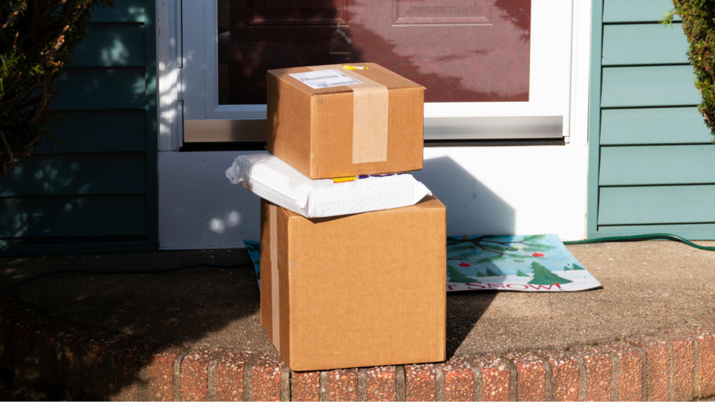packages on the porch