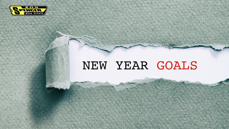 Ripped paper with New Year Goals