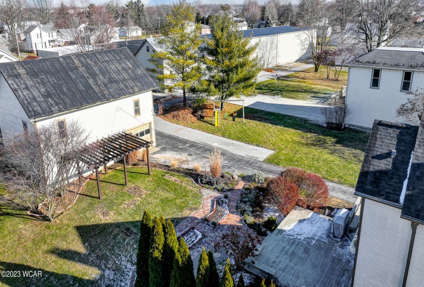 Deck on back of house-Carriage House and Pergola