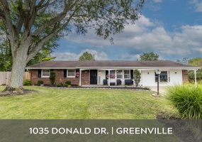 1035 Donald Drive, Greenville, Ohio 45331, 3 Bedrooms Bedrooms, ,2 BathroomsBathrooms,Residential,For Sale,Donald,1033818