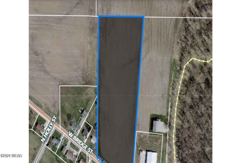 Image outlines approximately 6 acres of land. Actual boundary lines to be determined based on buyers’ needs/acres purchased.