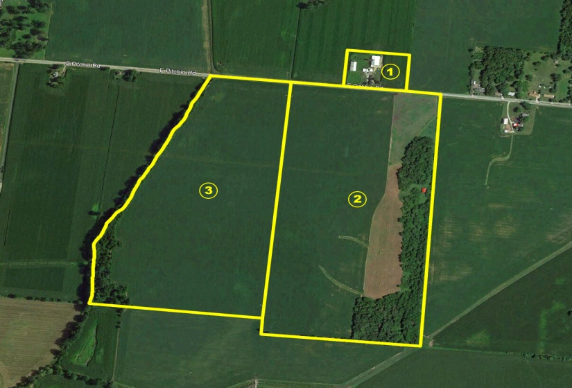 Stewart Farm - Property Aerial with trac