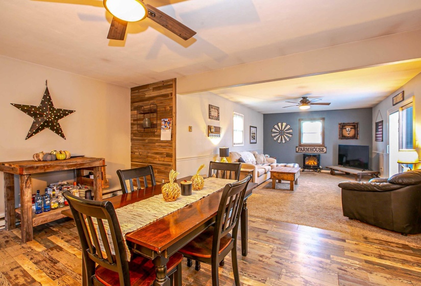 Kitchen opens to Family Room