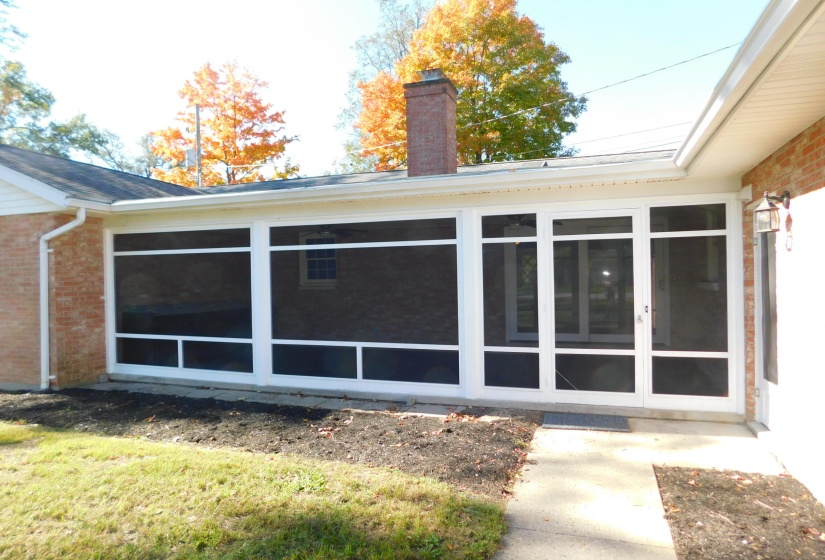 Outside View of Enclosed Porch