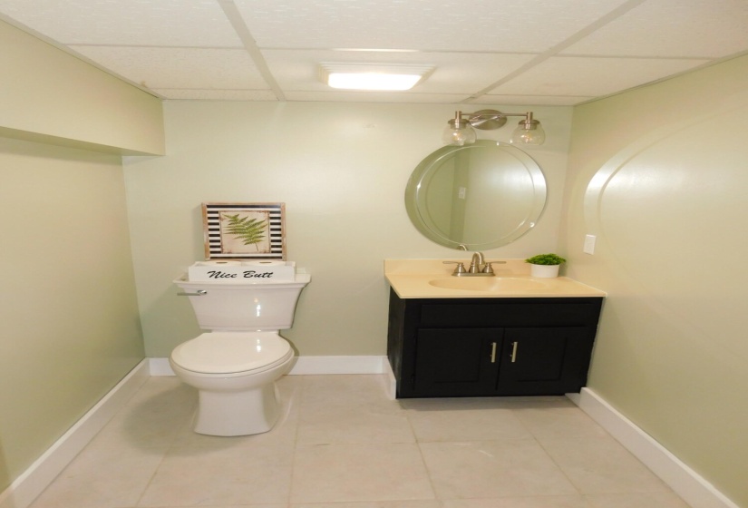 Half Bath in Basement