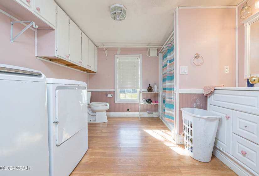 Laundry in main bathroom