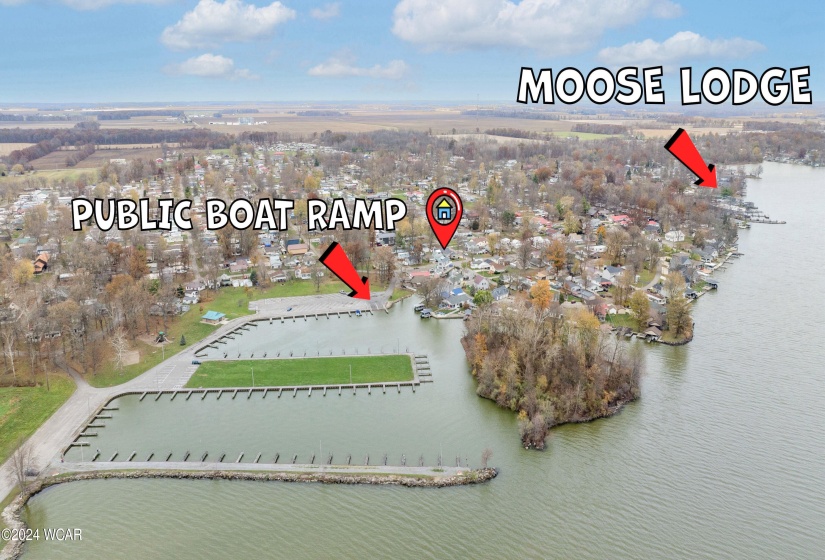 Close proximity to the Moose Lodge and State Boat Ramp