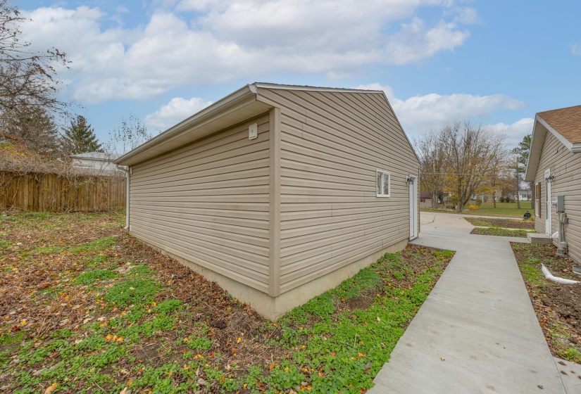 Garage rear