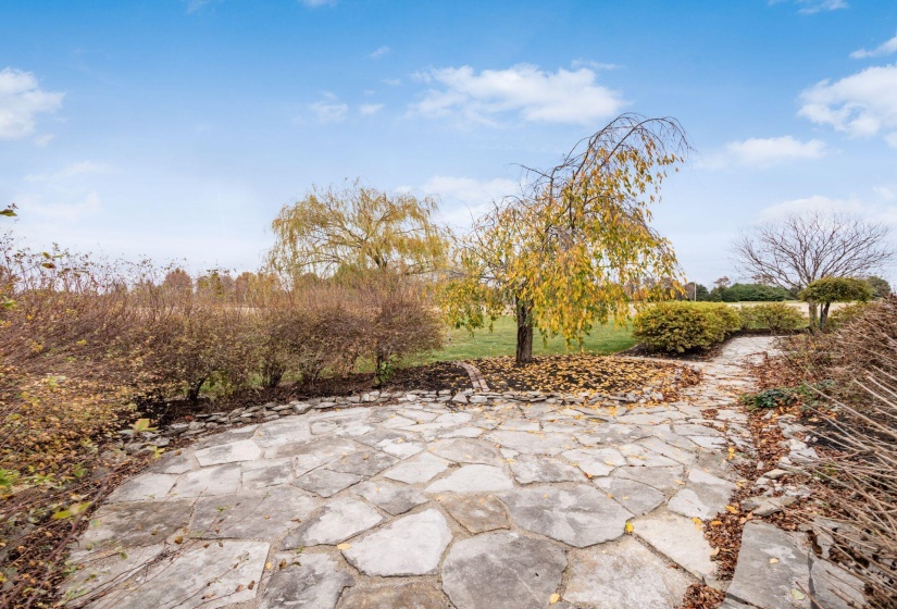 Rear solid stone patio