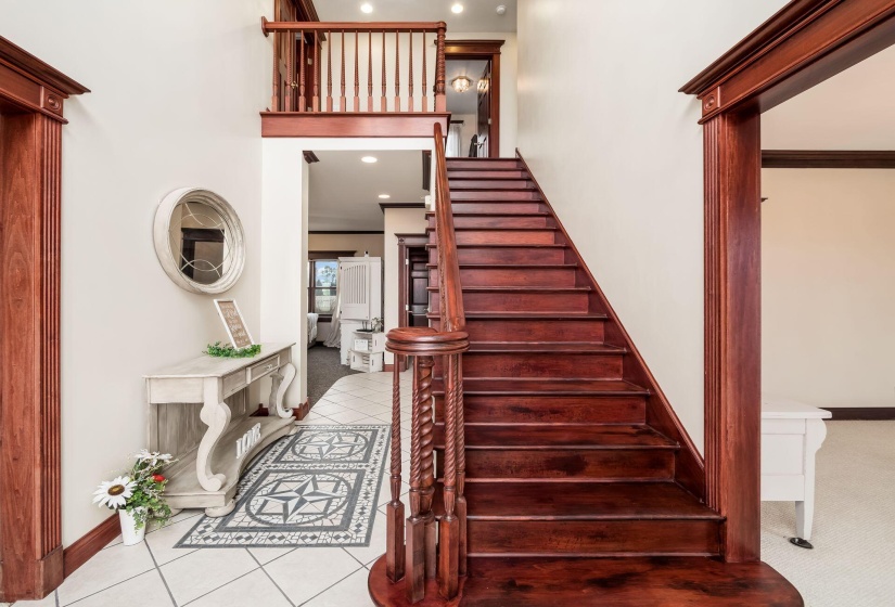 Front foyer with 18 foot ceilings