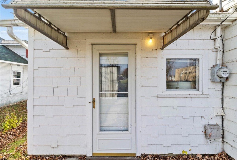 Rear patio door