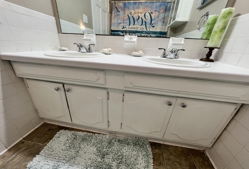 Hall Bath Double Sinks