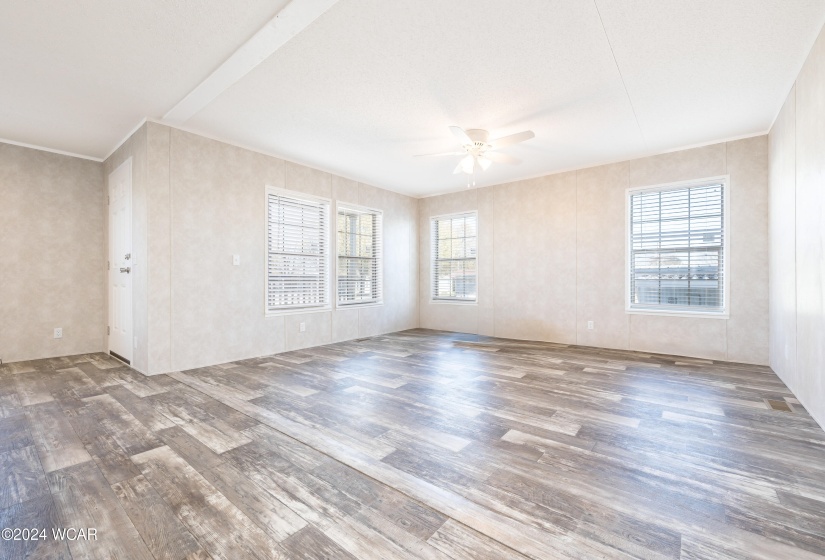 View into Living Room from Kitchen.