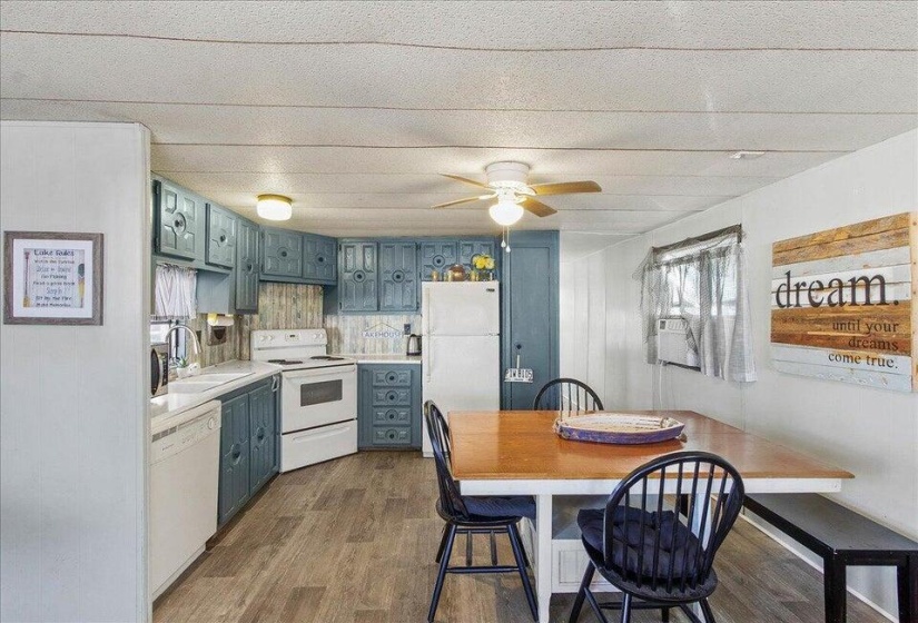 Kitchen open to living room