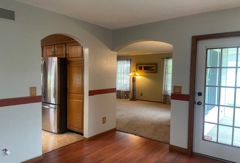 View from Flex Room into LR & Kitchen