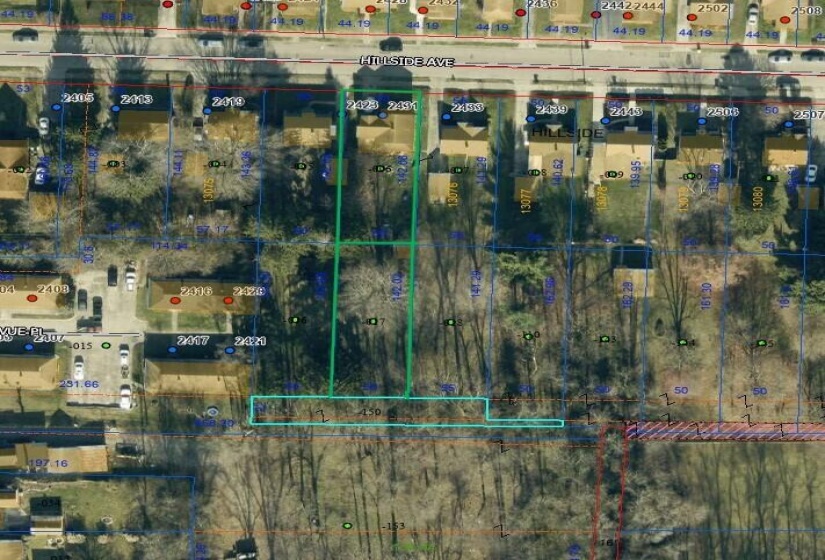 Hillside Auditor Map Showing 3 Parcels