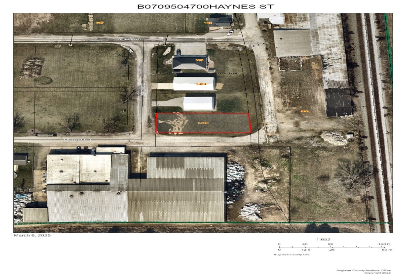 aerial view of Haynes St.