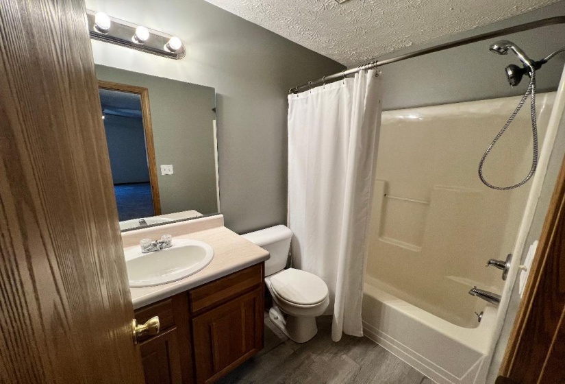 Full attached bath upstairs