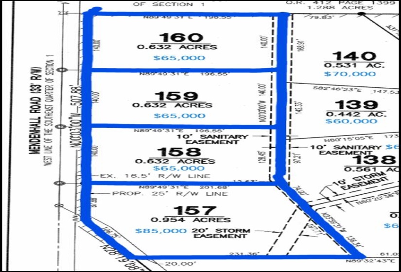 Ph 1 Outlined Lots