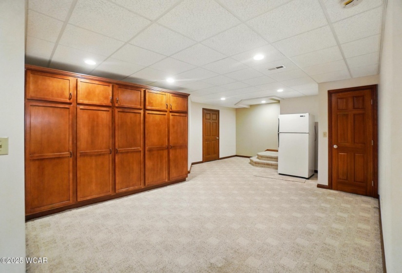 Built in Storage Cabinets in the Basement