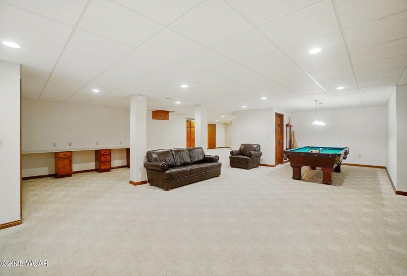 Built in Desks in Basement