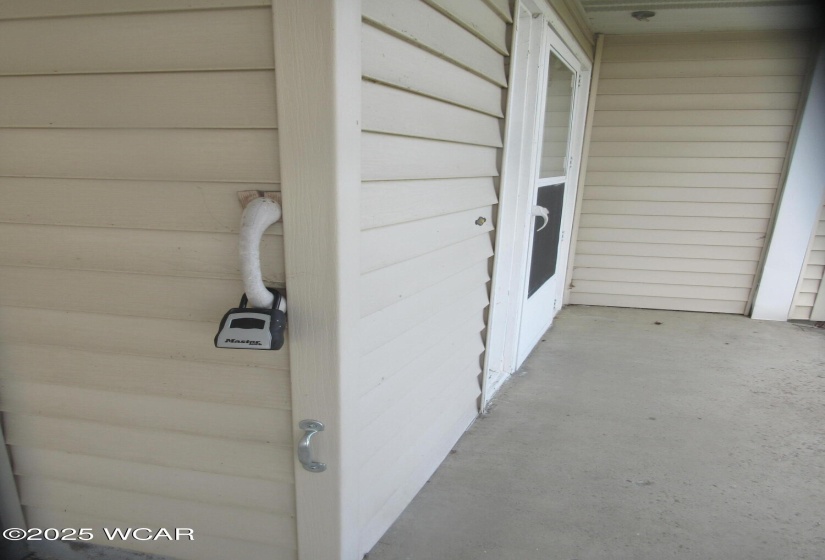 Lock box near front door entrance