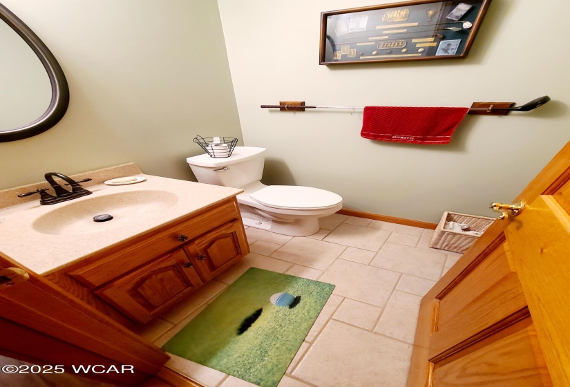 Basement half bath.