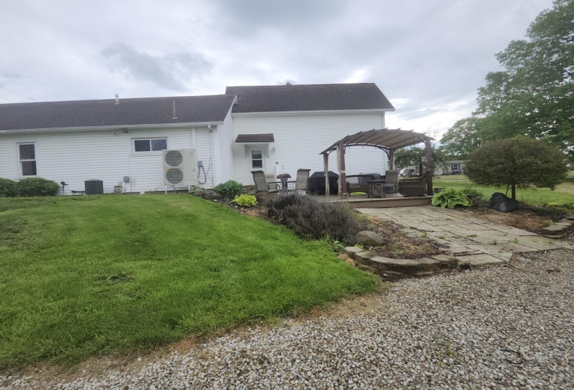 rear house with patio