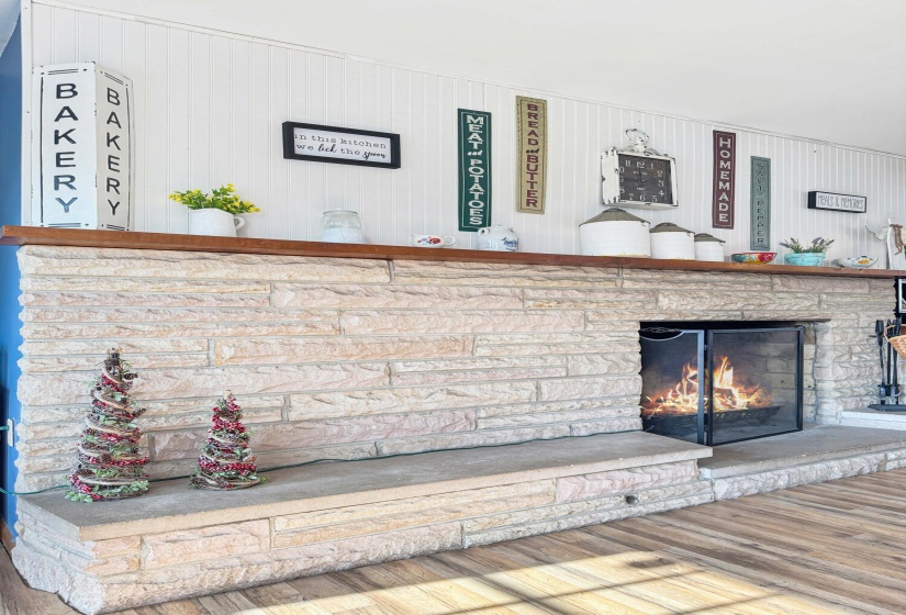 Fireplace in Dining Room