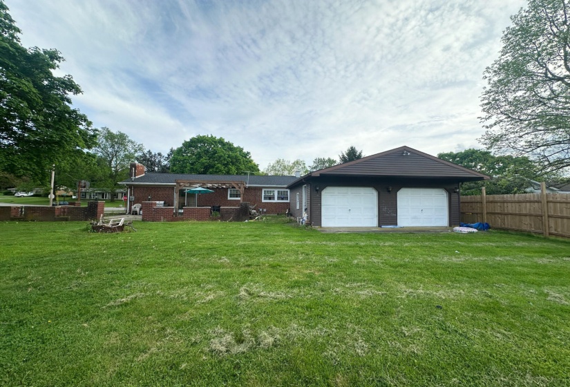 back of house and extra garage
