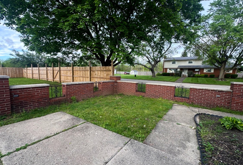 side patio and fencing