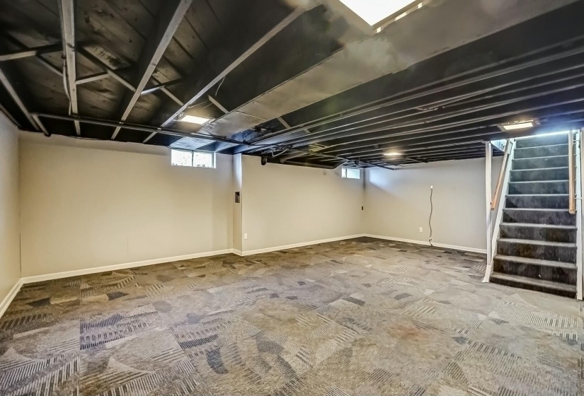 Finished basement area