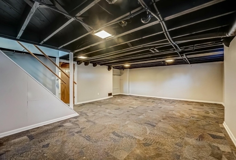 Finished basement area
