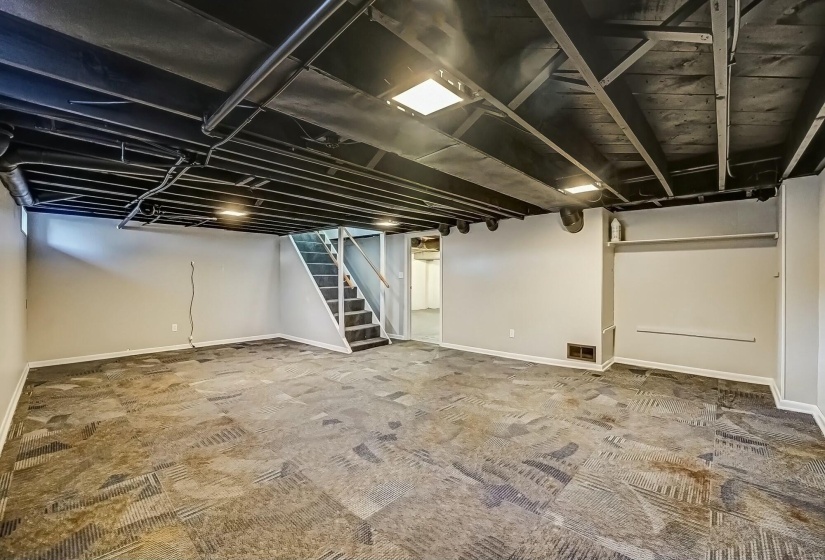 Finished basement area