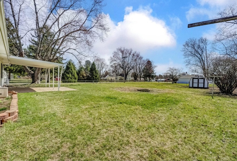 Large rear yard