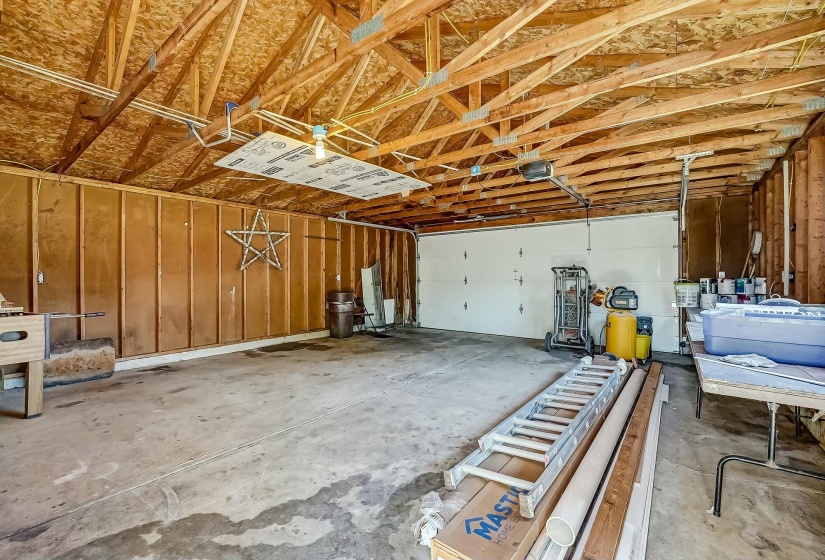 Inside garage