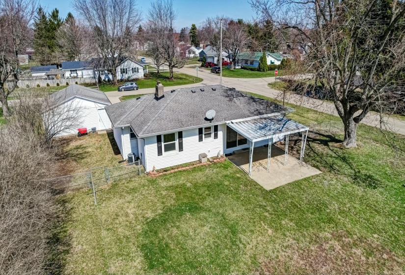 Aerial view rear