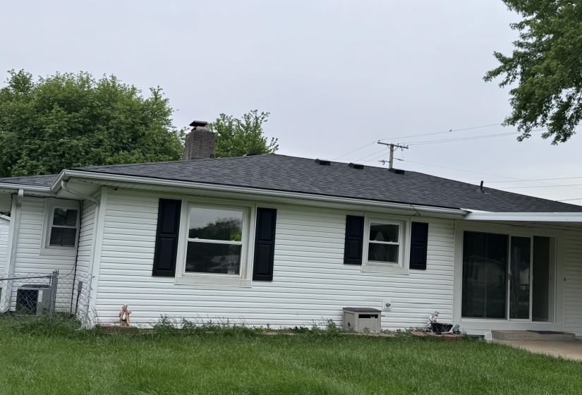 New roof rear view