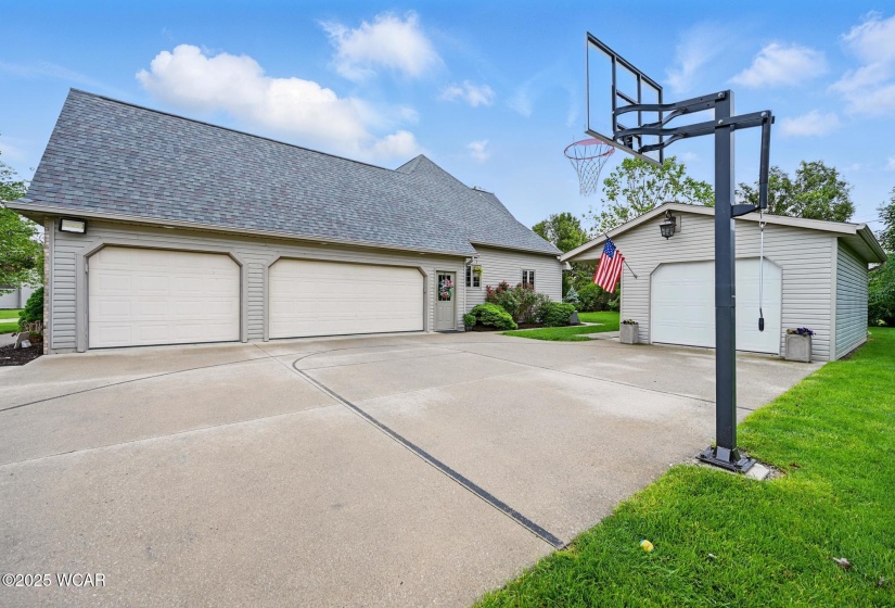 3 Car Attached Garage & a 1 Car Detached Garage