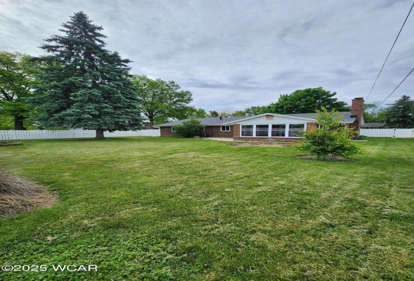 fenced in yard