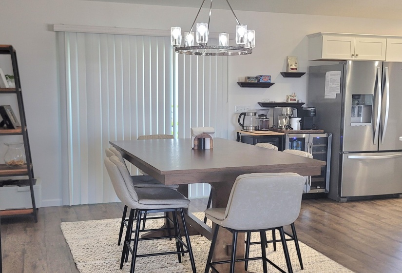 Dining area open to kitchen