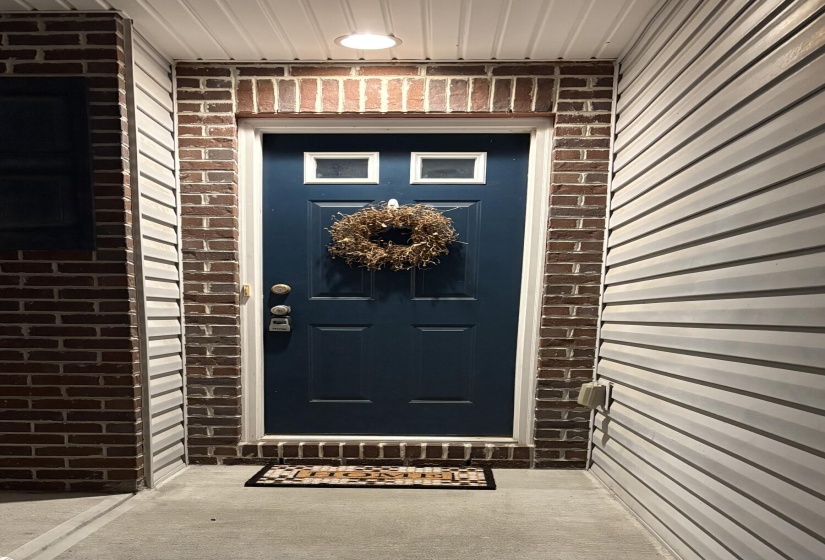 front door night