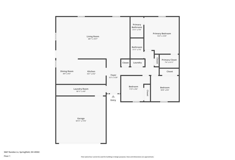 3667 Randee Lane, Springfield, Ohio 45502, 3 Bedrooms Bedrooms, ,2 BathroomsBathrooms,Residential,For Sale,Randee,1039477