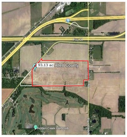 93.13 ac Allen County (N. Dixie Hwy., Lima, OH)--$14,000/ac