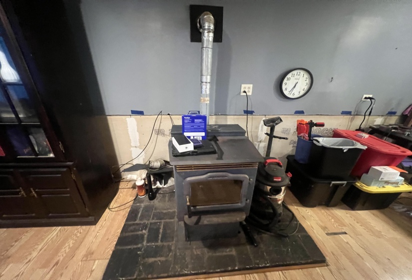 Pellet Stove in Family Room