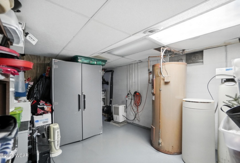 Mechanical and storage area in basement