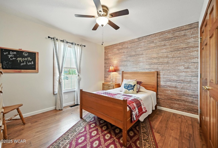 2nd Bedroom with Wood Accent Wall
