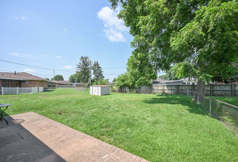 Fully Fenced yard