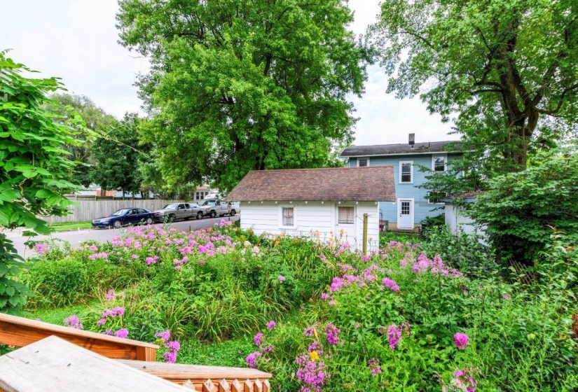 Back Yard Flower Garden & Detached Garag