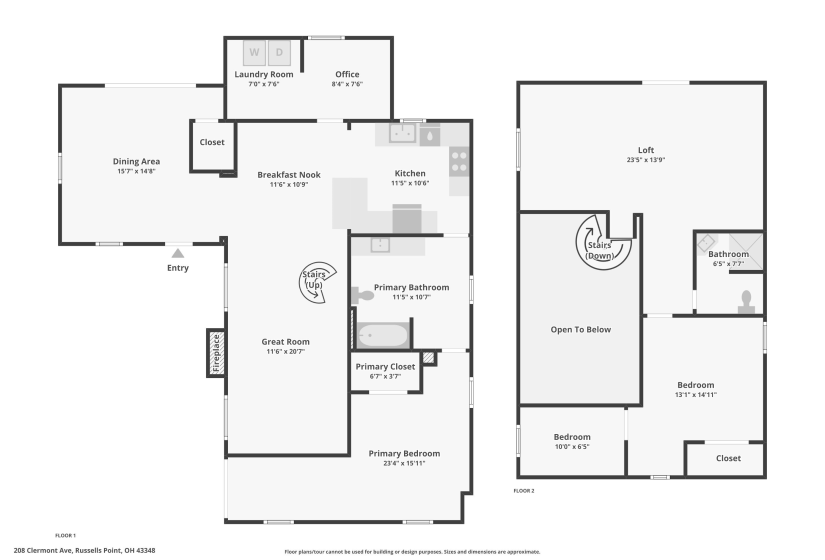 208 Clermont Avenue, Russells Point, Ohio 43348, 3 Bedrooms Bedrooms, ,2 BathroomsBathrooms,Residential,For Sale,Clermont,1041038